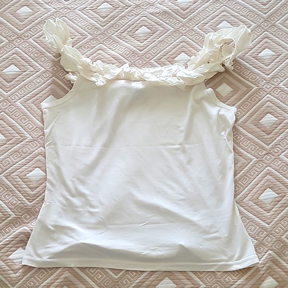 Cottonade white top, Size S (3).
